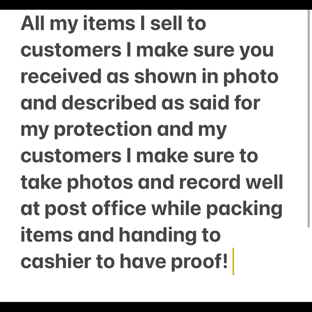 I have to have proof everything I send is accurate